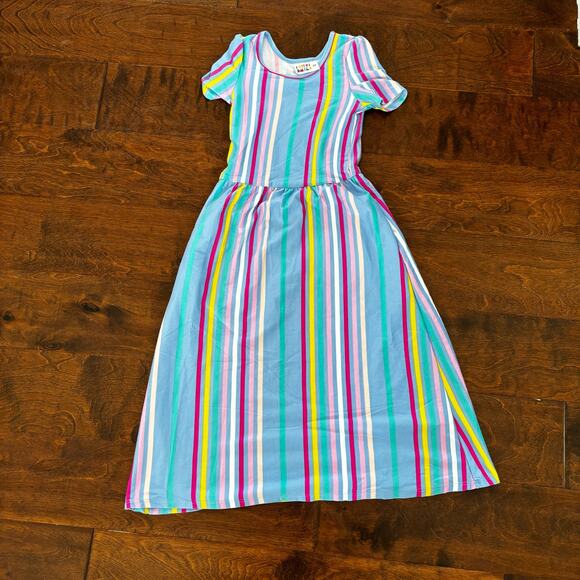 Dot Dot Smiles Girls 3t 4t Short Sleeve Striped Dress - Picture 1 of 6